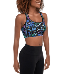 Sports Bra in Night Garden