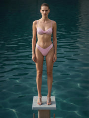 Ophelia Hand Embroidered Bikini Bottom Pink