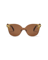 Oceanus X SOJOS Glowheart Sunglasses Brown
