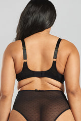 Konara Recycled-Lace Fuller-Cup Underwired Bra - Volcanic Black