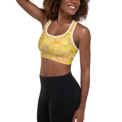 Sports Bra in Yellow Landscape