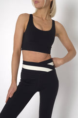 YOGAFLOW WRAP WAIST FLARE TROUSERS DUO BLACK