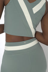 YOGAFLOW WRAP WAIST FLARE TROUSERS DUO SOFT SAGE