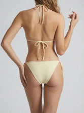 Aurelia Embroidered Luxury Yellow Bikini Top