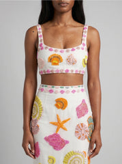 New York Hand-Embroidered Top