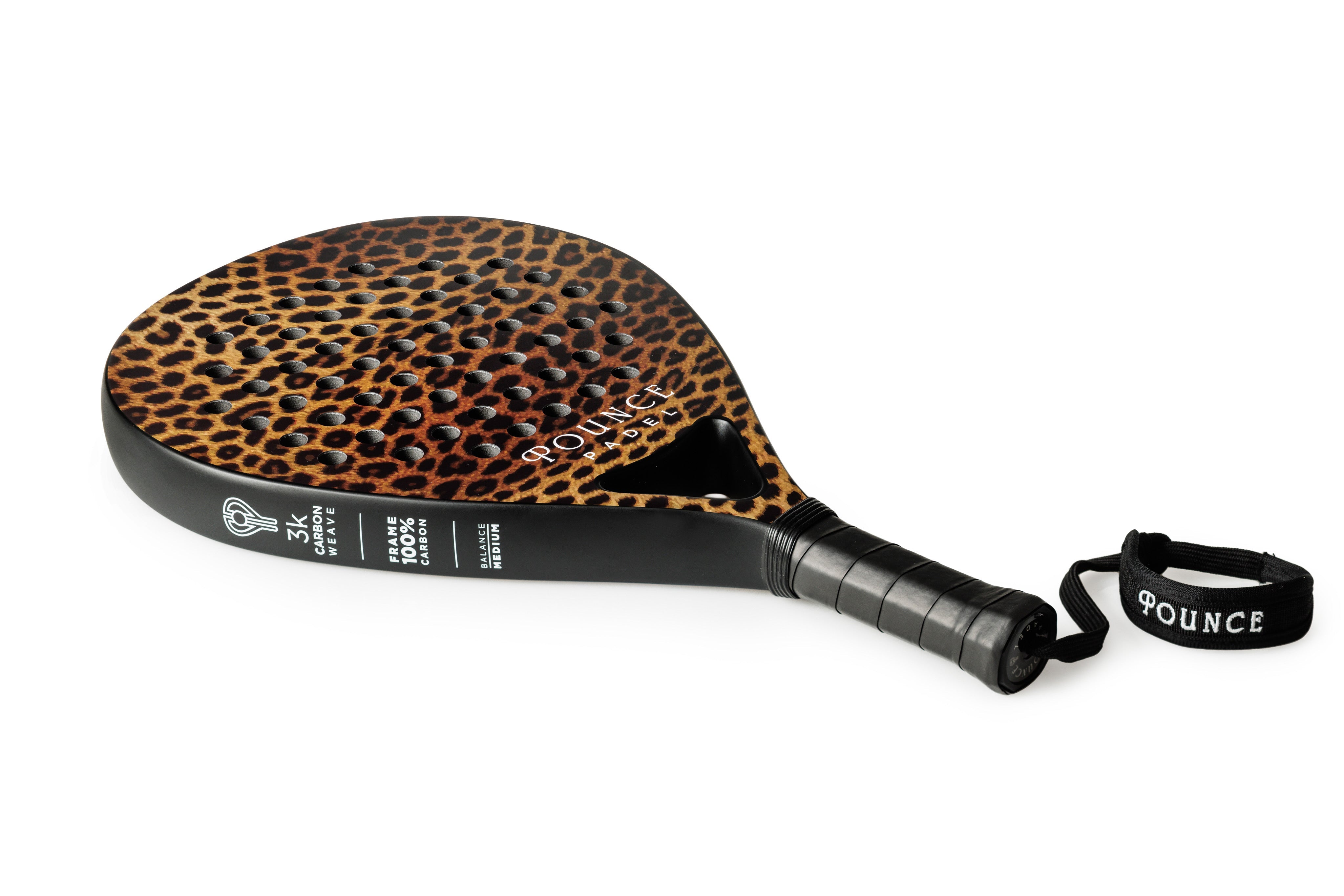 Leopard Print Teardrop Padel Racket