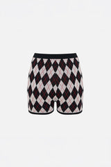 Daydreamers Argyle Knit Mini Short