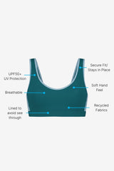 Sports Top ― Teal / Light Blue