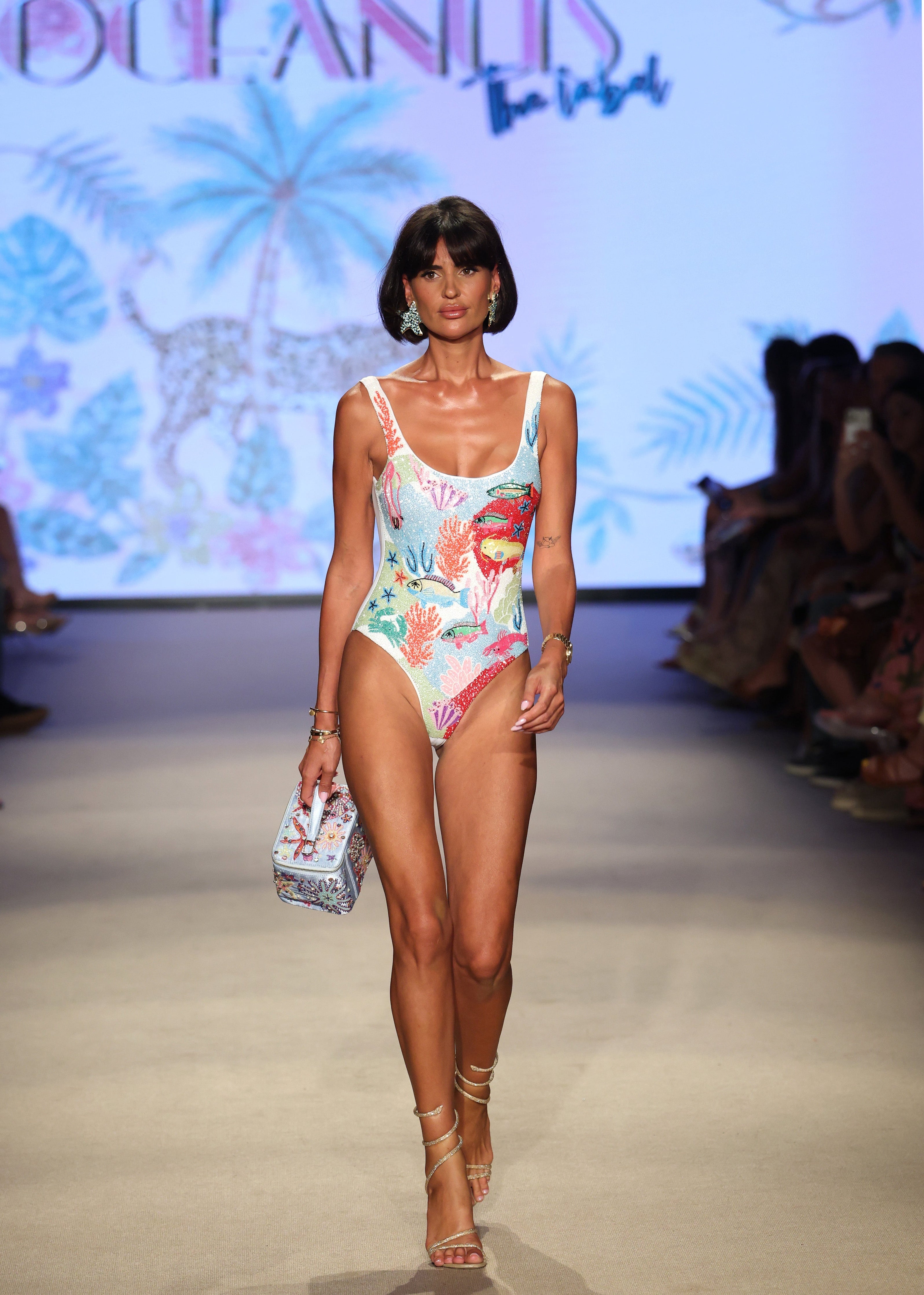 Fish Underwater White Swimsuit