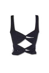BOW LONG BRA - CHARCOAL