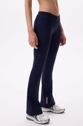 TWIST FLARE PANTS - NAVY