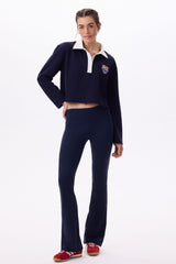 POLO CROPPED SWEATSHIRT - NAVY