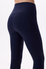 TWIST FLARE PANTS - NAVY