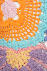 Kaia Crochet Coral Multi Maxi Dress