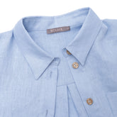 Blue Heavy Linen Shirt Perfect Days