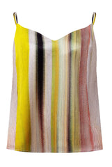 Art Stripes Silk Camisole