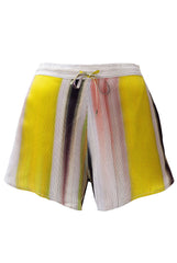 Art Stripes Silk Shorts