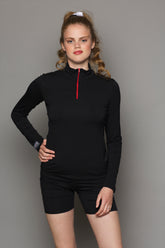 Unisex Bamboo Zip Long Sleeve Top