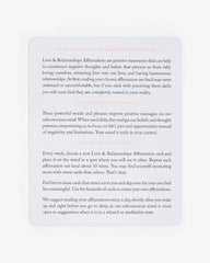 Mindful Affirmations for Love & Relationships