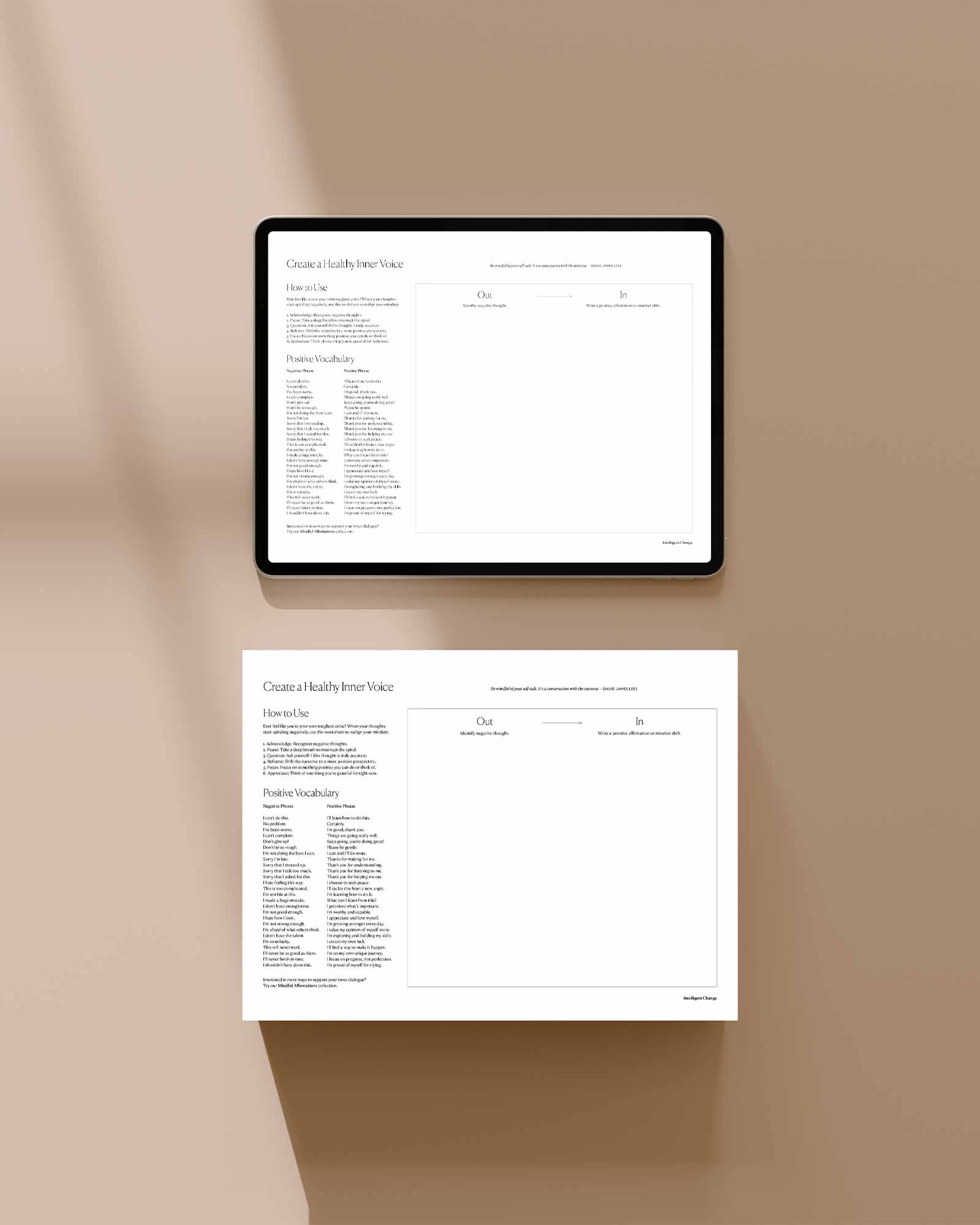 Affirmations Worksheet