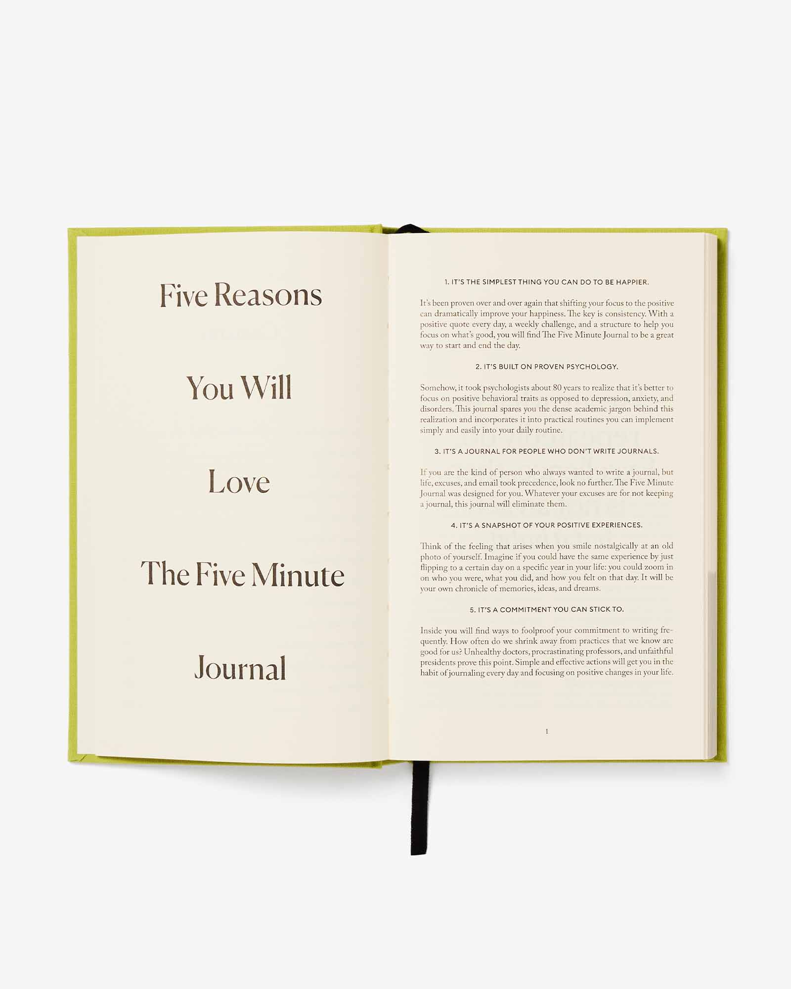 The Five Minute Journal - Apple Green