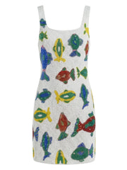 Tropical Fish Beaded Mini Dress