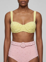 Heidi Hand Beaded Bikini Bottom in Pink
