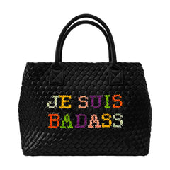 Je Suis Badass Vegan Embrodiered Bag