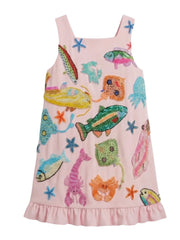 Arizona Small Ruffle Kids Dress Multi Colour