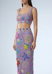 Disney | Oceanus Andrina Shell Purple Co-Ord Top Only