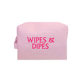 Pink Wipes & Dipes Waffle Bag