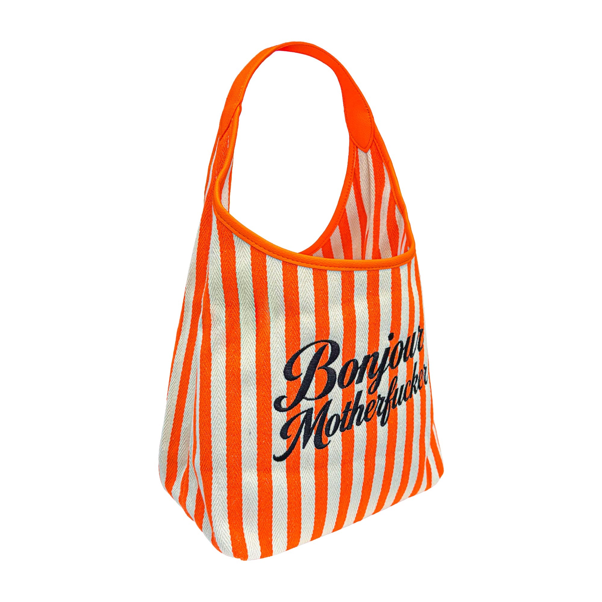 Orange Bonjour Motherfuckers Tote Bag