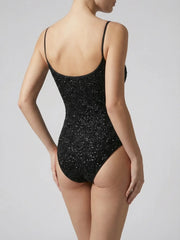 Serpentina Noir Scoop Neck One-Piece Swimsuit