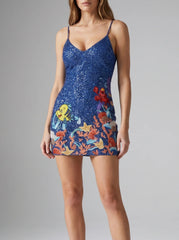 Disney | Oceanus Neptune Thin Strap Dress in Navy