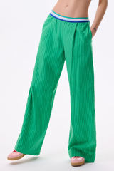 SoHo LOUNGE STRIPED PANTS - ISLAND GREEN