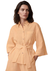 Peach Heavy Linen Shirt Perfect Days