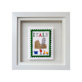 Italy Inspired Postage Stamp Artwork