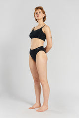 Acacia Seamless Stretch-Bamboo Bralette - Volcanic Black