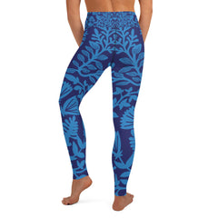 High Waist Yoga Leggings in Ocean Blue