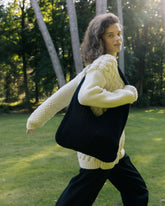 Pintinė: Black Crochet Bag