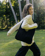 Pintinė: Black Crochet Bag