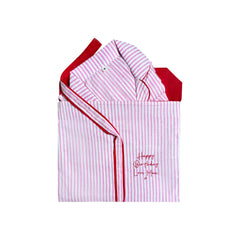 Pink Stripe Kimono Robe