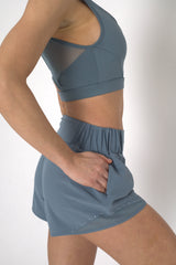 POWERFLOW HIGH-RISE RUNNING SHORTS SLATE BLUE