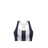 Black and White Striped Sports Bra - Futura Nostalgia Edition