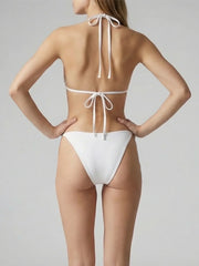 Marissa Hand Embroidered Luxe Bikini Bottom White