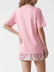Plage Pink Tee -Tshirt Beaded