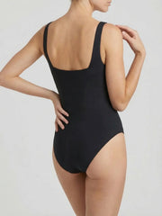 Willow Hand Embroidered Black Swimsuit