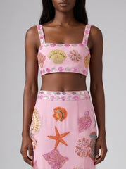 New York Hand-Embroidered Top