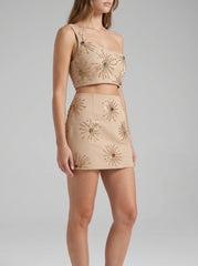 Callie Co-Ord Top Light Brown