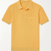 Cashmere Feel Polo Shirt | Orange Creme